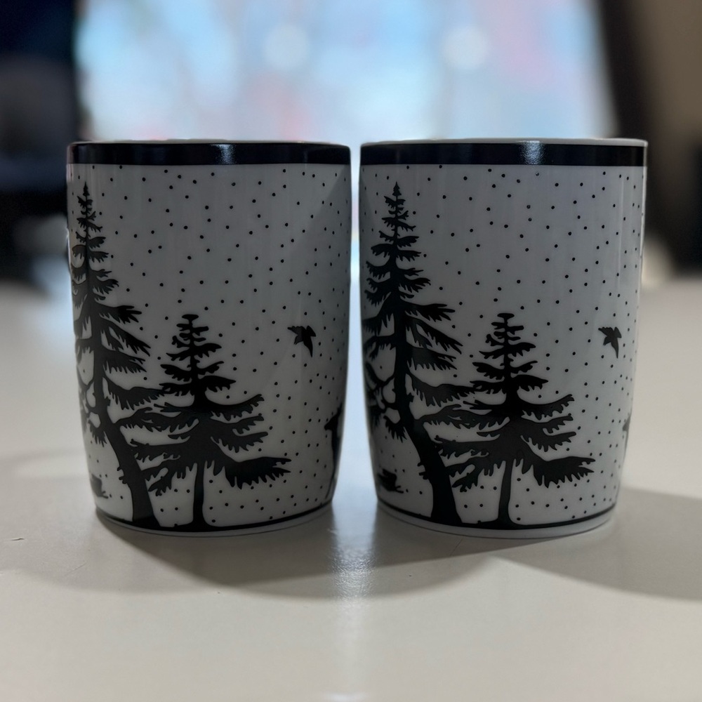 PC Mugs Deer Winter Pine Tree Coffee Tea